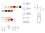 Стул пластиковый Scab Design Sai, синий
