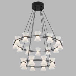 8341/70L LEDIO LN26 227 черный/прозрачный металл/акрил Люстра подвесная LED 70W 3000K 220V VINORA