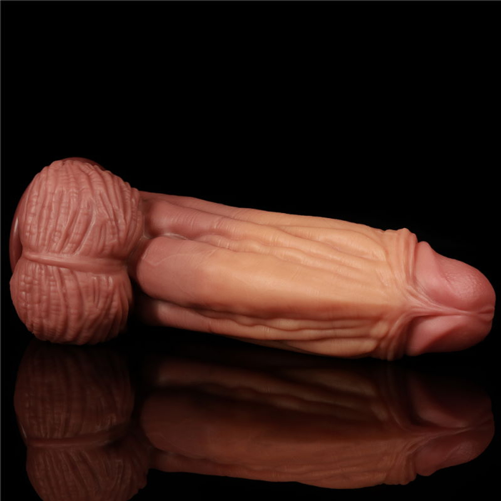 Член гиганта "10 Silicone Nature Cock" (коричневый)