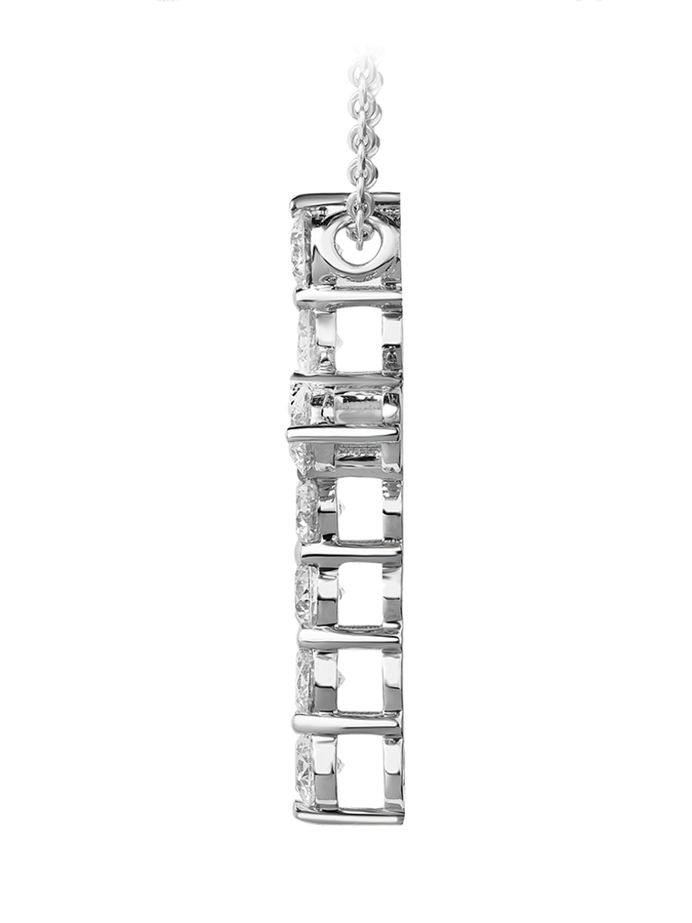 Колье-крест из белого золота с бриллиантами 1.524 ct