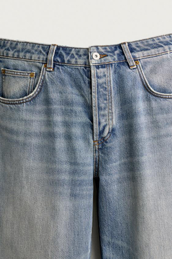 ZARA ДЖИНСЫ BAGGY FIT, СИНИЙ