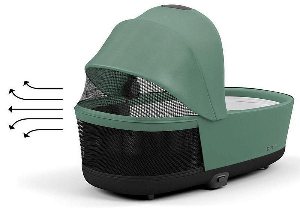 Коляска Cybex Priam IV Chrome Brown complete Cloud G Almond Beige Plus Base G 4 в 1 Leaf Green