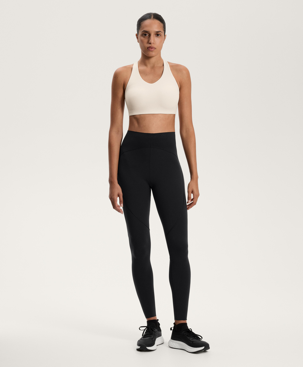 Oysho Кроп-топ Compressive, светлый экрю