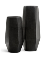 Кашпо TREEZ Effectory Crystal Высокий многогранник Антрацит в-97, д-41х36 1/1 41.3321-08-048-BLCK-097