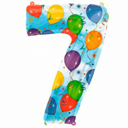 Цифра "7" с шарами