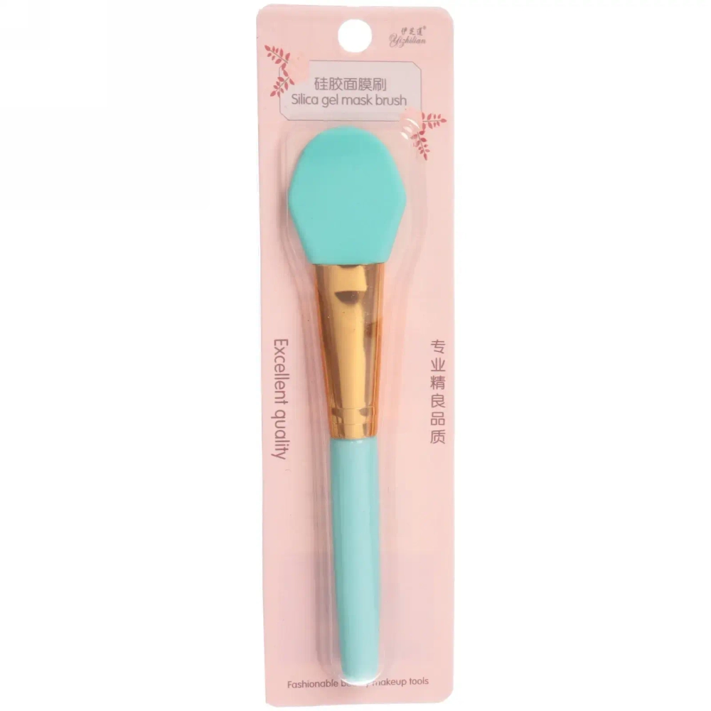 Кисть силиконовая для нанесения маски «Beauty», срезаная, микс 2 цвета, 14*3см