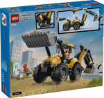 Конструктор Лего Сити Тяжёлый экскаватор-погрузчик 60480 | LEGO City Yellow Backhoe Loader | техника | 301 деталь | 7+
