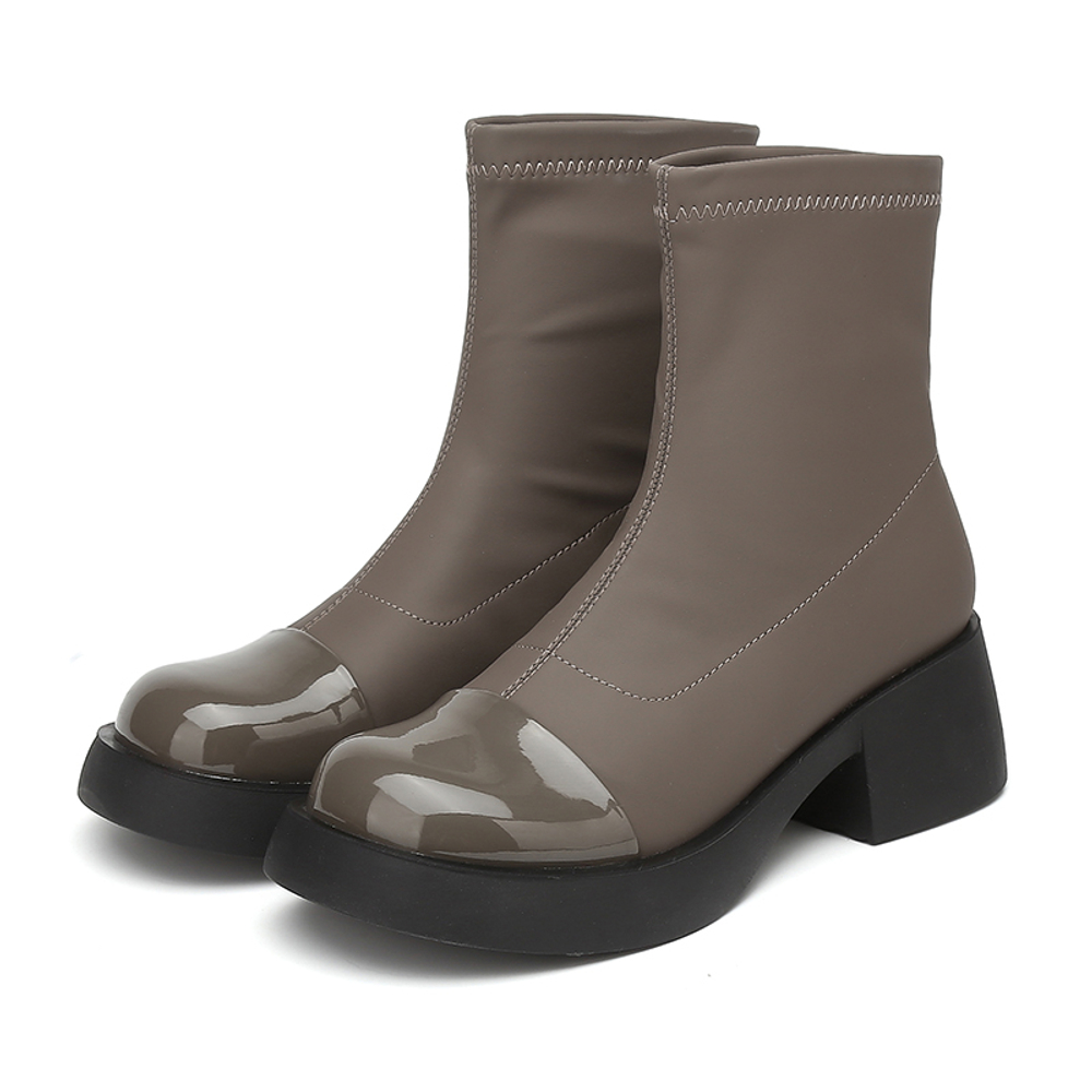 EXULL Q Leather Ankle Boots 5.3cm Women"s