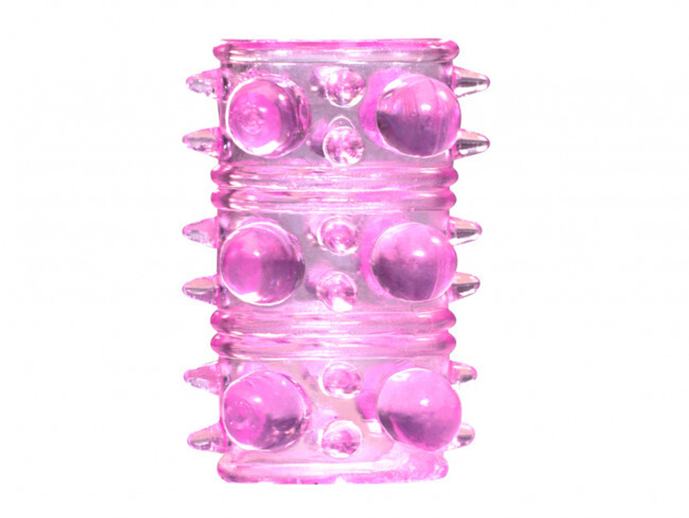 Стимулирующая насадка на пенис Armour Pink (Цвет: розовый)