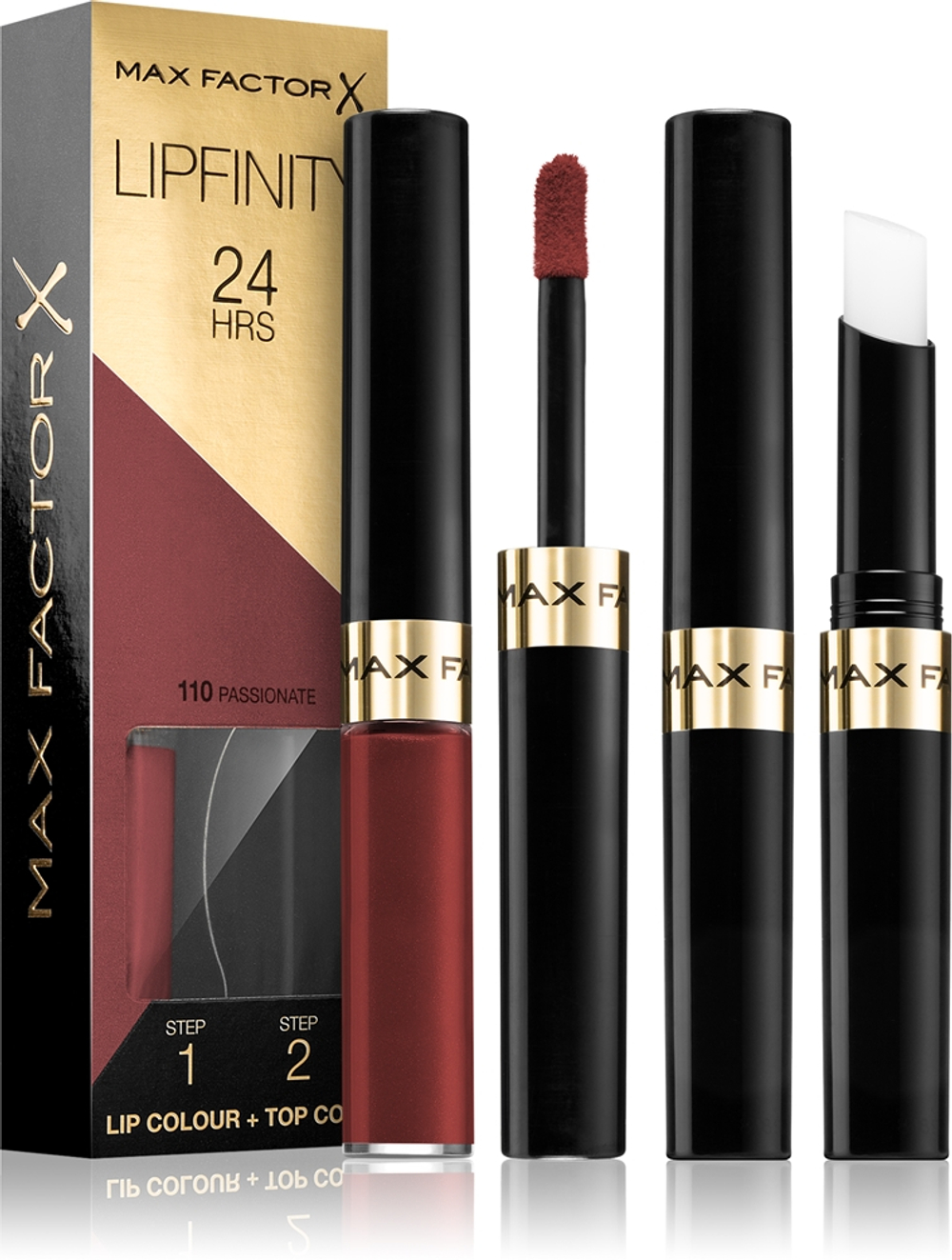 Max Factor Lipfinity Lip Colour - Помада для губ с бальзамом, стойкая. оттенок 110 Passionate, 4 g
