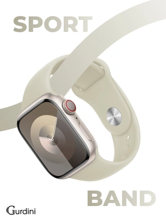 Ремешок Gurdini Sport Band (силиконовый) Apple Watch 42mm/44mm (S/M-M/L) Stone