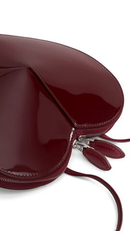ALAÏA СУМКА LE CŒUR ИЗ ТЕЛЯЧЬЕЙ КОЖИ, ГРАНАТОВЫЙ