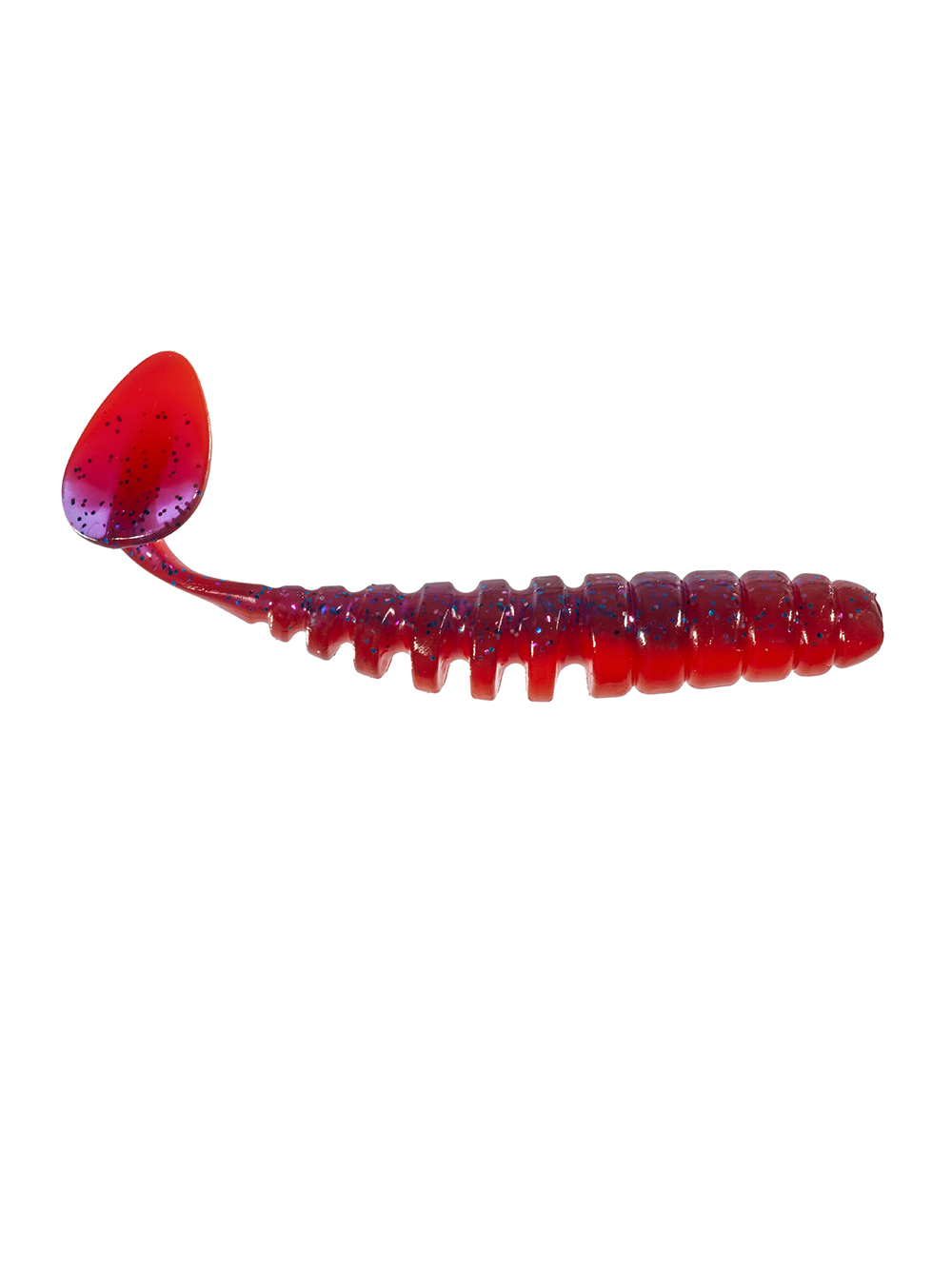 Приманка ZUB-SHAD  90мм(3,5")-5шт, (цвет 021) фиолетовый верх - красный низ