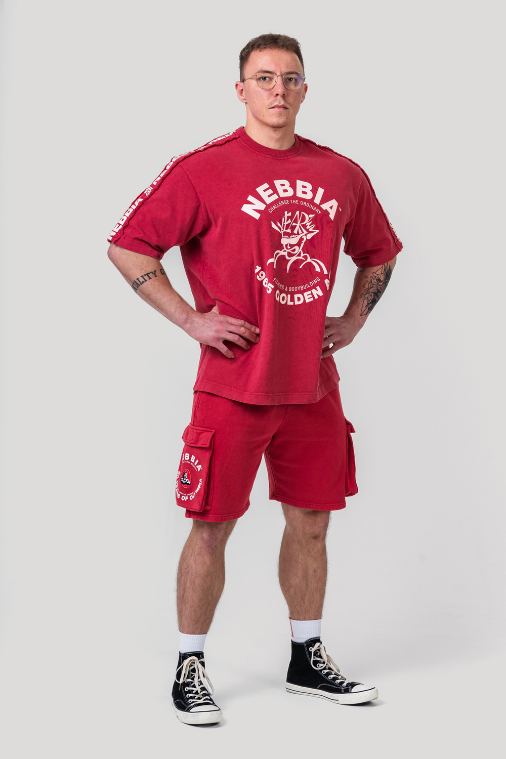 Шорты Washed Loose Fit Cargo Shorts LEGACY 787 Красные