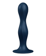 Анальная втулка Satisfyer Double Ball-R (темно-синий)