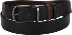 Ремень мужской Piquadro Black Square коричнево-черный из натуральной кожи (CU4877B3/TMN) 2