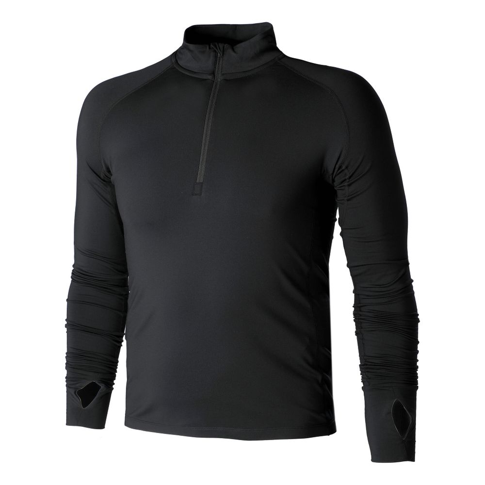 Мужское теннисное поло Björn Borg Borg Midlayer Half Zip Men - Black