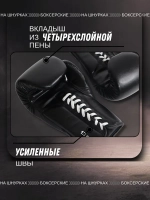 Перчатки боксерские на шнурках Rage Iron Will микрофибра черные