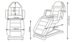 Косметологическое кресло МД-836-3 (Элегия-3С), Бежевый