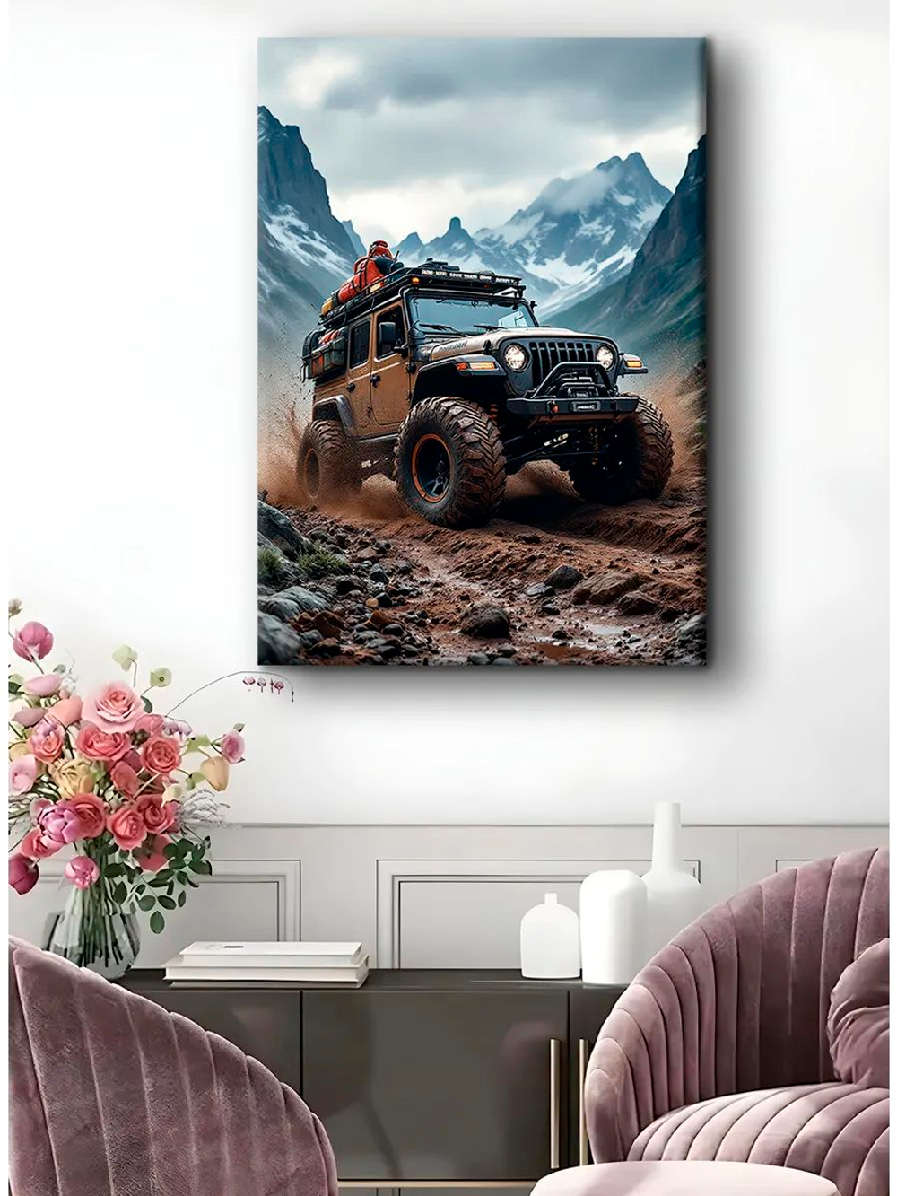 Картина "Jeep Wrangler", галерейная 30х40см 1шт.