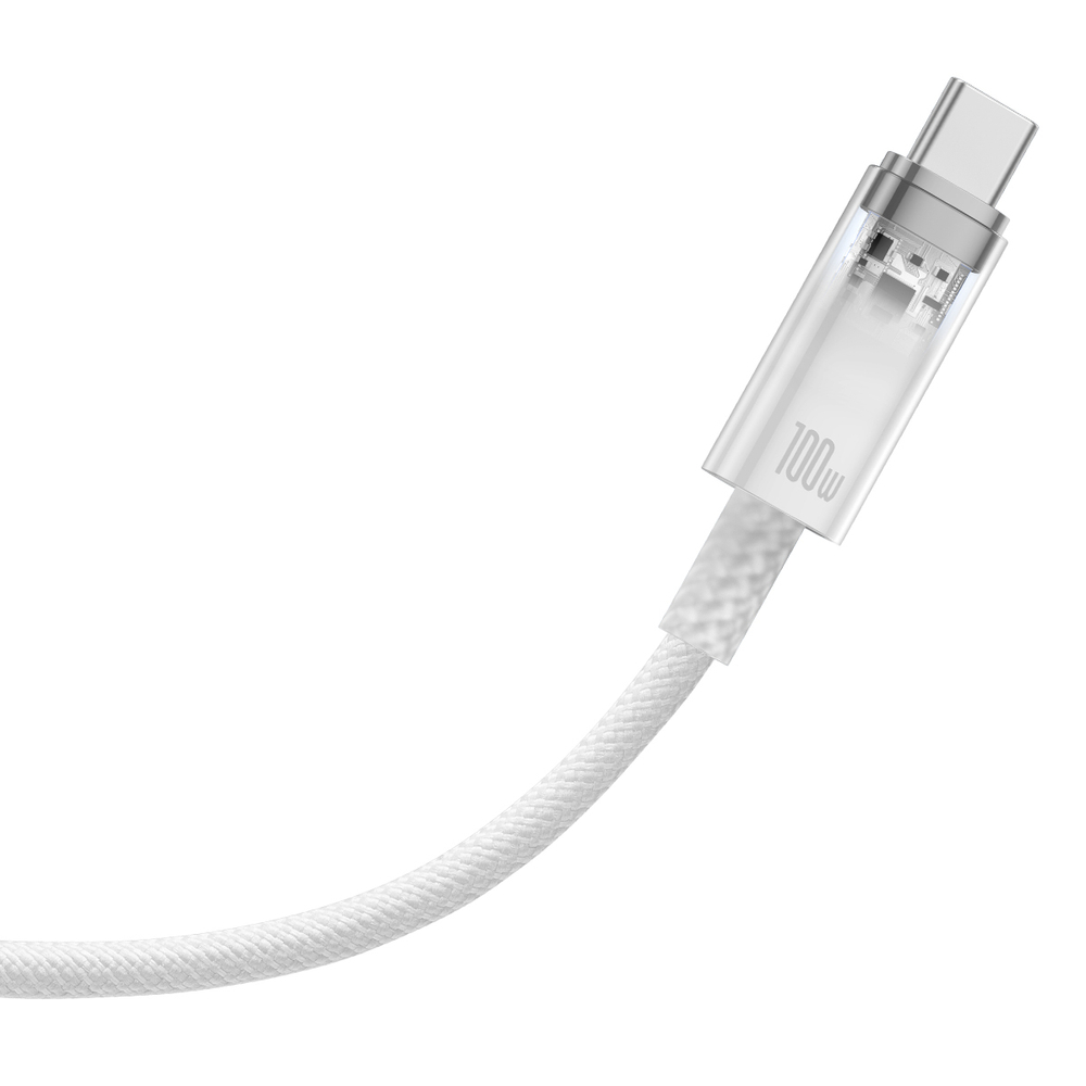 USB-A - USB-C Кабель Baseus Explorer STC Charging+Data 100W 1m - White