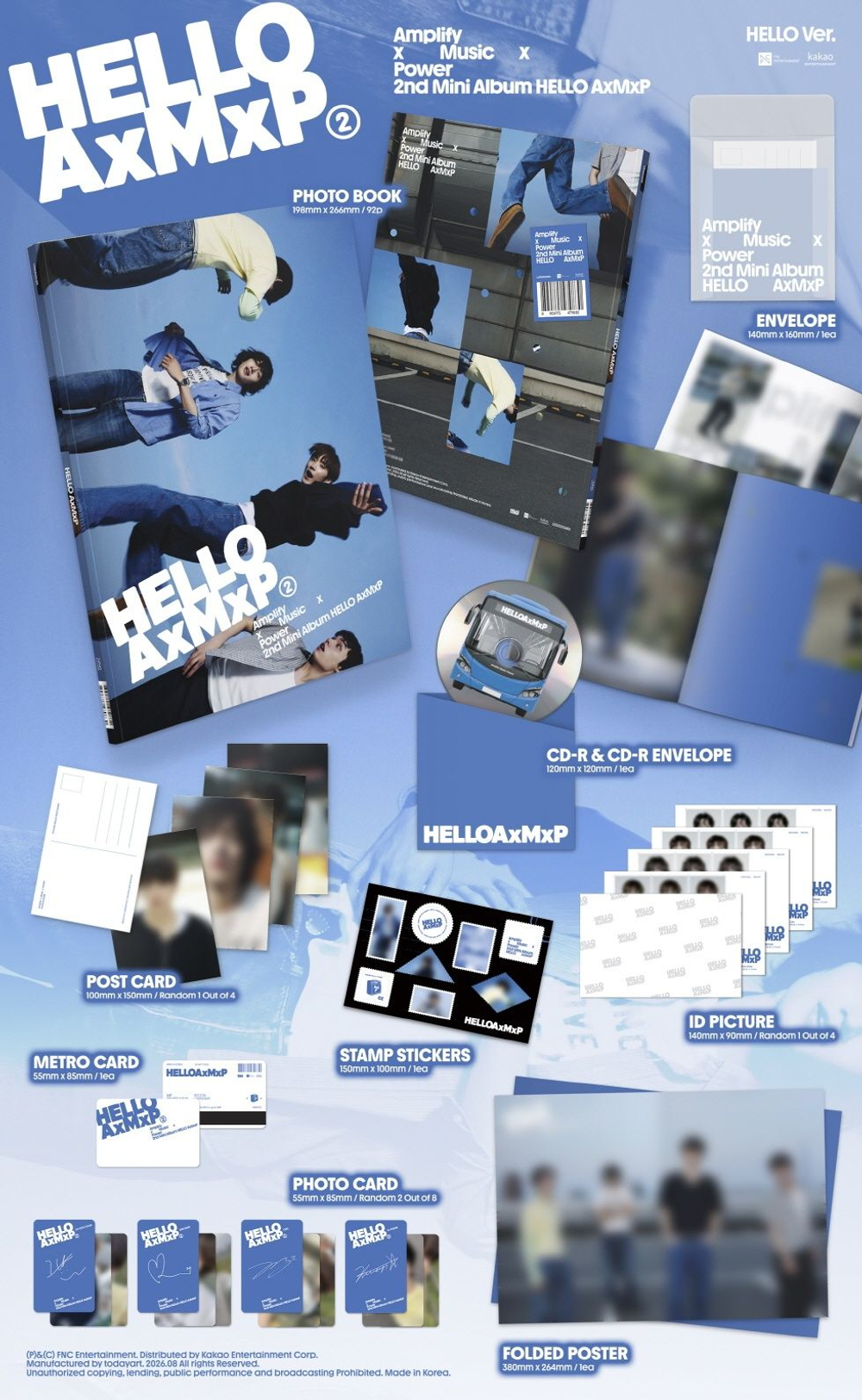 Альбом AxMxP - HELLO AXMXP 2nd Mini Album 2 Version SET