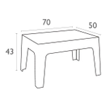 Столик пластиковый журнальный Siesta Contract Box Table, зеленый