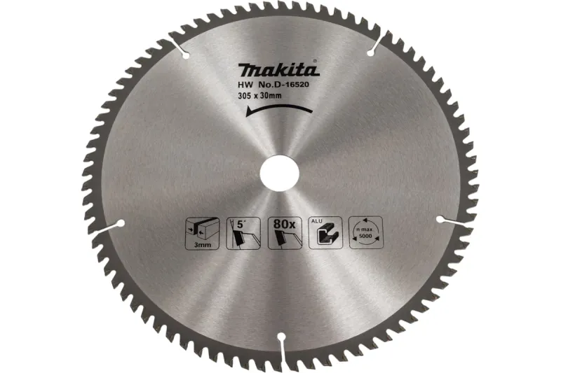 Пильный диск Makita D-16520 305×30 мм, 80T, алюминий / пластик