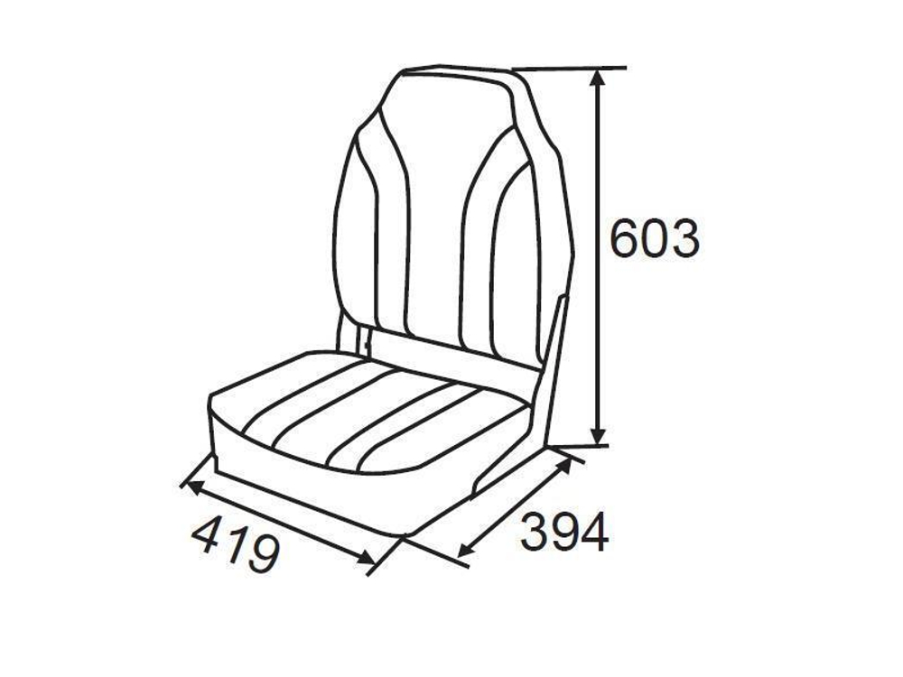 Кресло Highback Rainbow Boat Seat - Красный/Графит/Синий