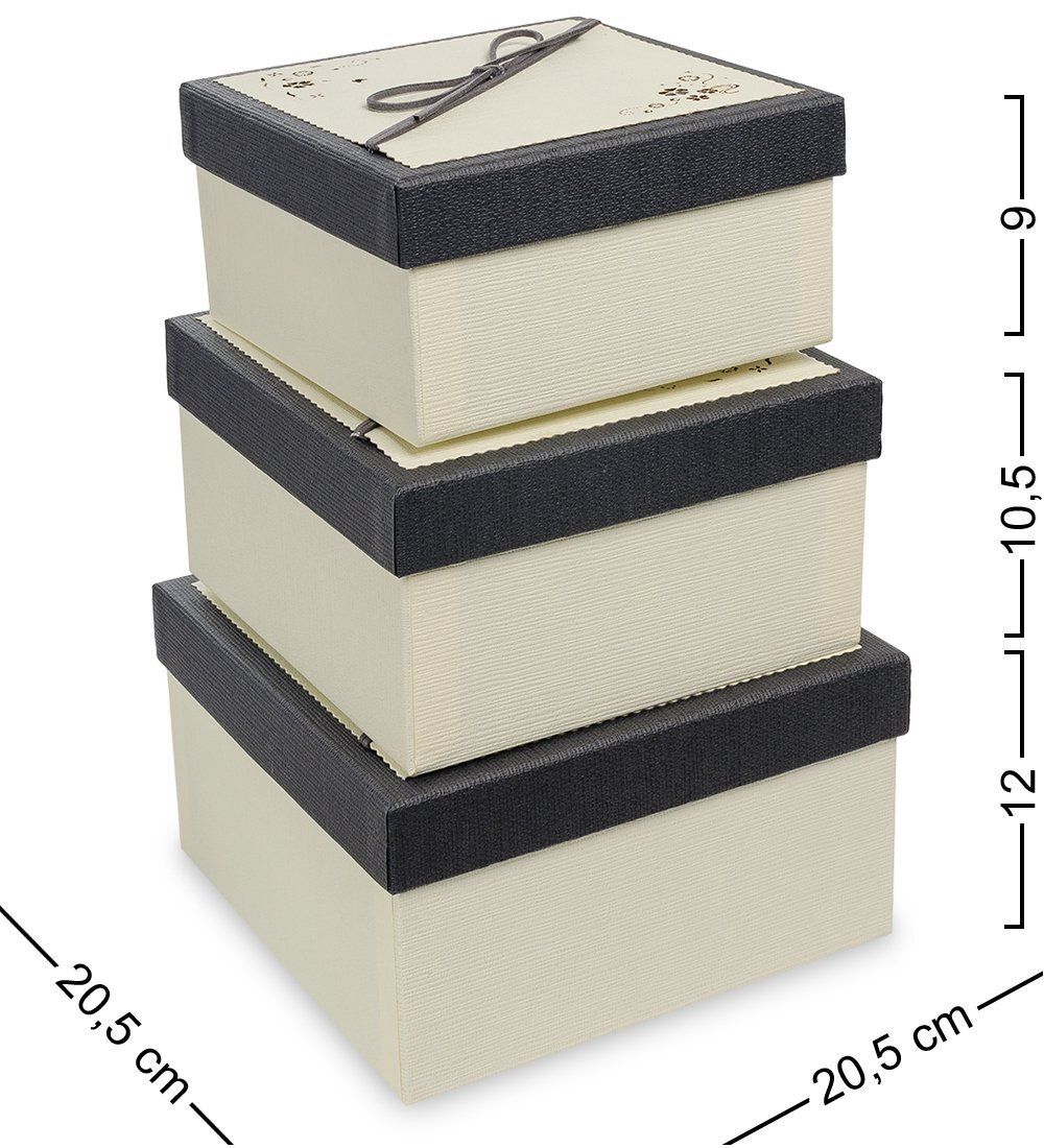 Packing Symphony WF-81-B Набор коробок из 3шт «Квадрат» цв.кремовый