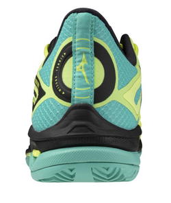 Мужские кроссовки теннисные Mizuno Wave Exceed Tour 6 CC - зеленый, желтый