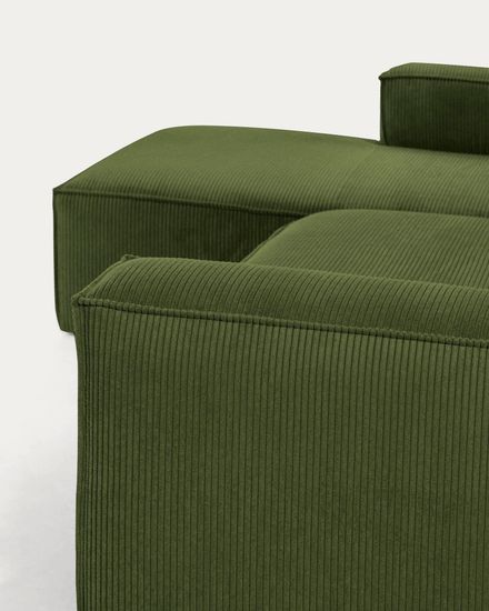 3-х местный диван Blok La Forma с левым шезлонгом цвет зеленый 300 см