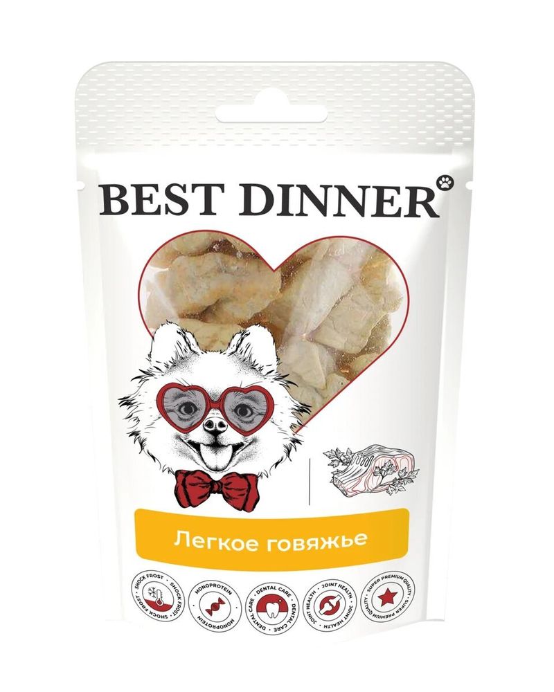 Лакомство Best Dinner Freeze Dry Легкое говяжье 30 г Лакомство Best Dinner Freeze Dry Легкое говяжье 30 г
