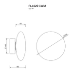 Бра luminosa FL1020-1WM, LEDх1
