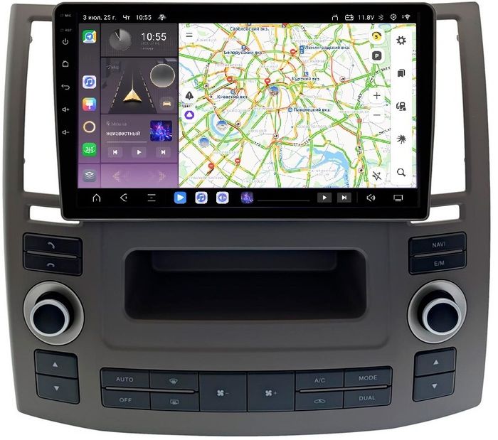 Магнитола для Infiniti FX35 (S50), FX45 2006-2008 - Kuberg QLed, Android 13, Быстрейшая, CarPlay, SIM-слот