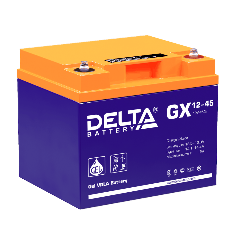 Аккумулятор DELTA GX 12-45 - GEL ( 12В / 45Ач ) Аккумулятор DELTA GX 12-45 - GEL ( 12В / 45Ач )