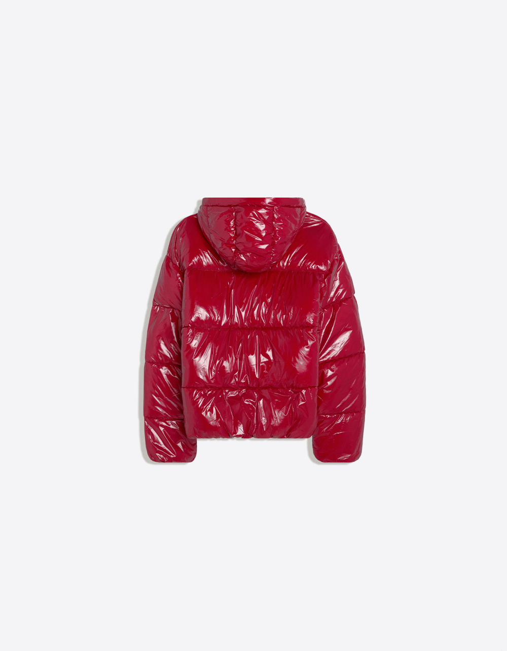Мужская дутая куртка с капюшоном - BERSHKA