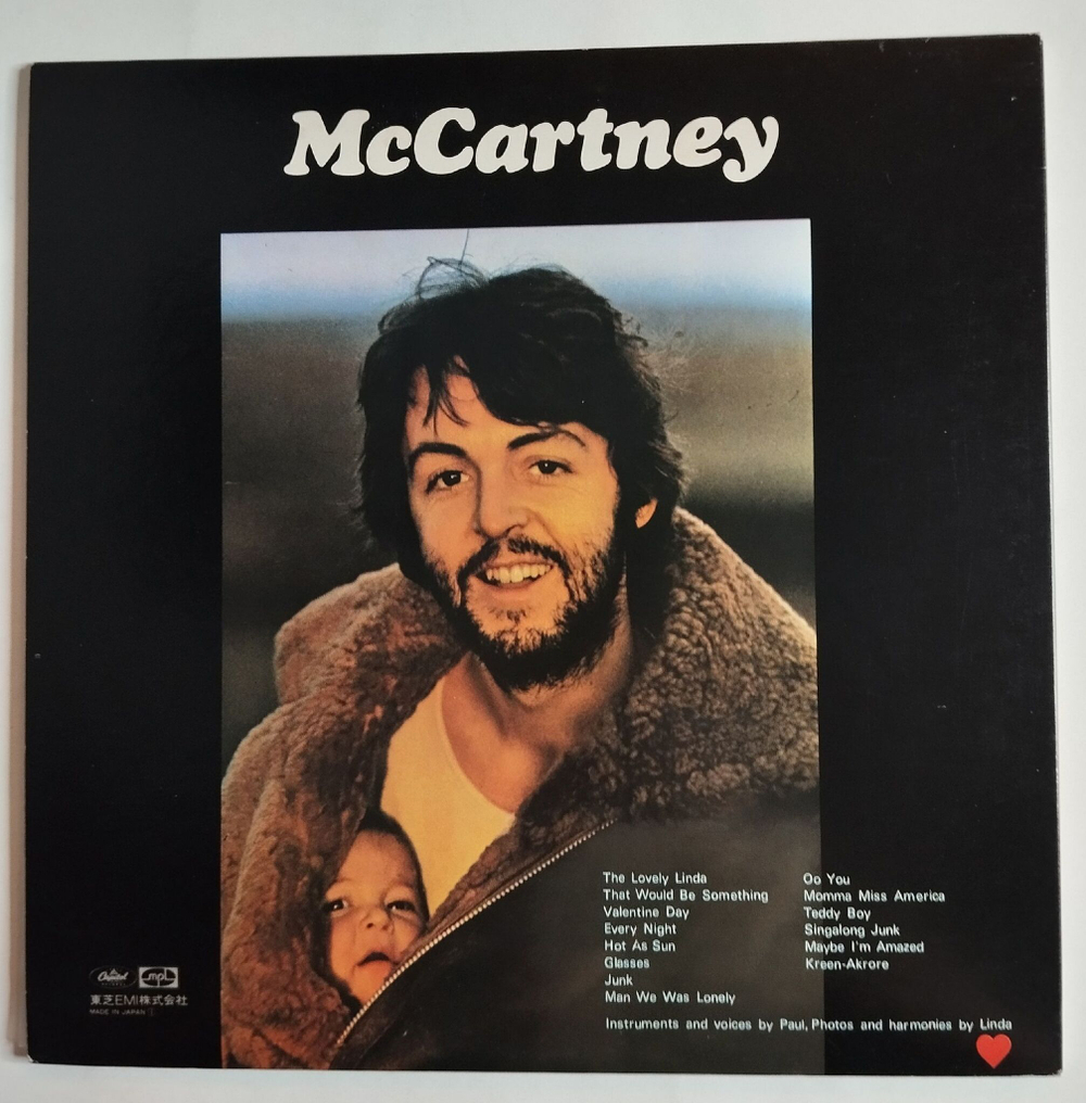 Винтажная виниловая пластинка LP Paul McCartney (Japan 1975) (Obi)