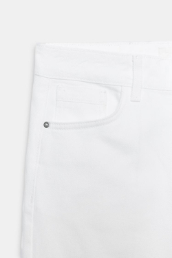 ZARA ДЖИНСЫ Z1975 STRAIGHT СО СРЕДНЕЙ ПОСАДКОЙ, БЕЛЫЙ
