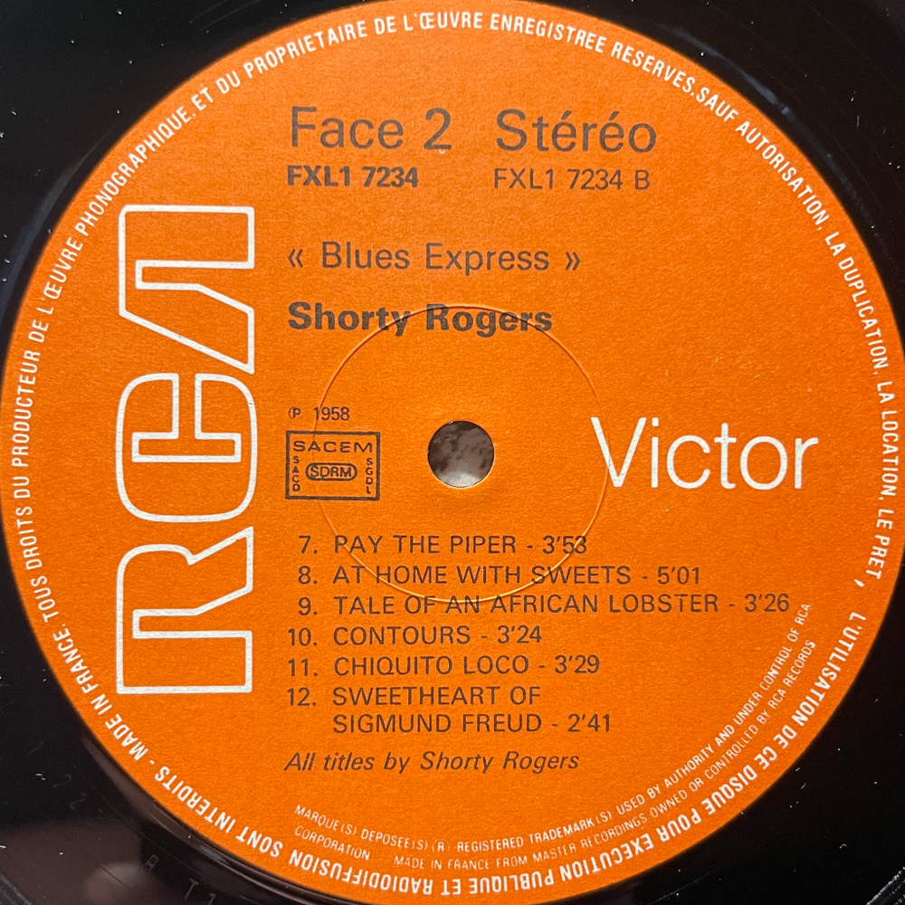 Shorty Rogers ‎– Blues Express (Франция)