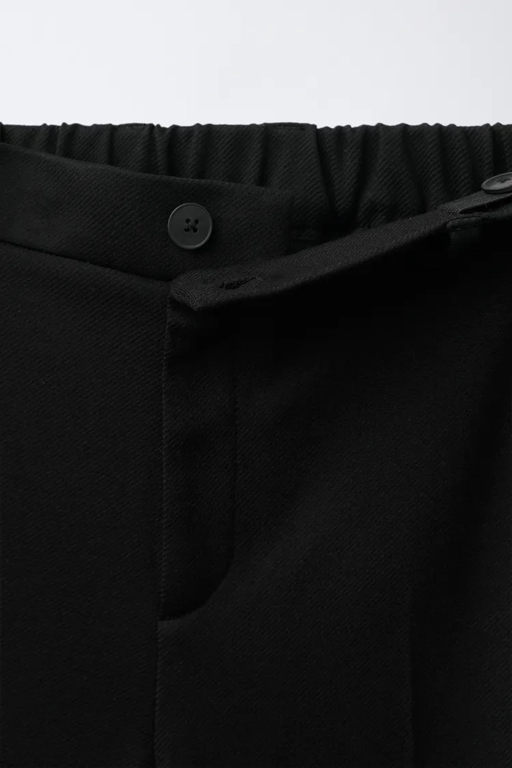 ZARA ОДНОТОННЫЕ КОСТЮМНЫЕ БРЮКИ, ЧЕРНЫЙ