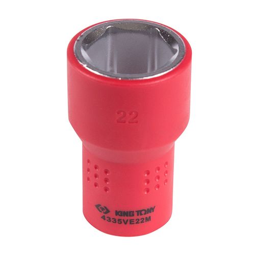 KING TONY (4335VE22M) Головка торцевая диэлектрическая шестигранная 1/2", 22 мм
