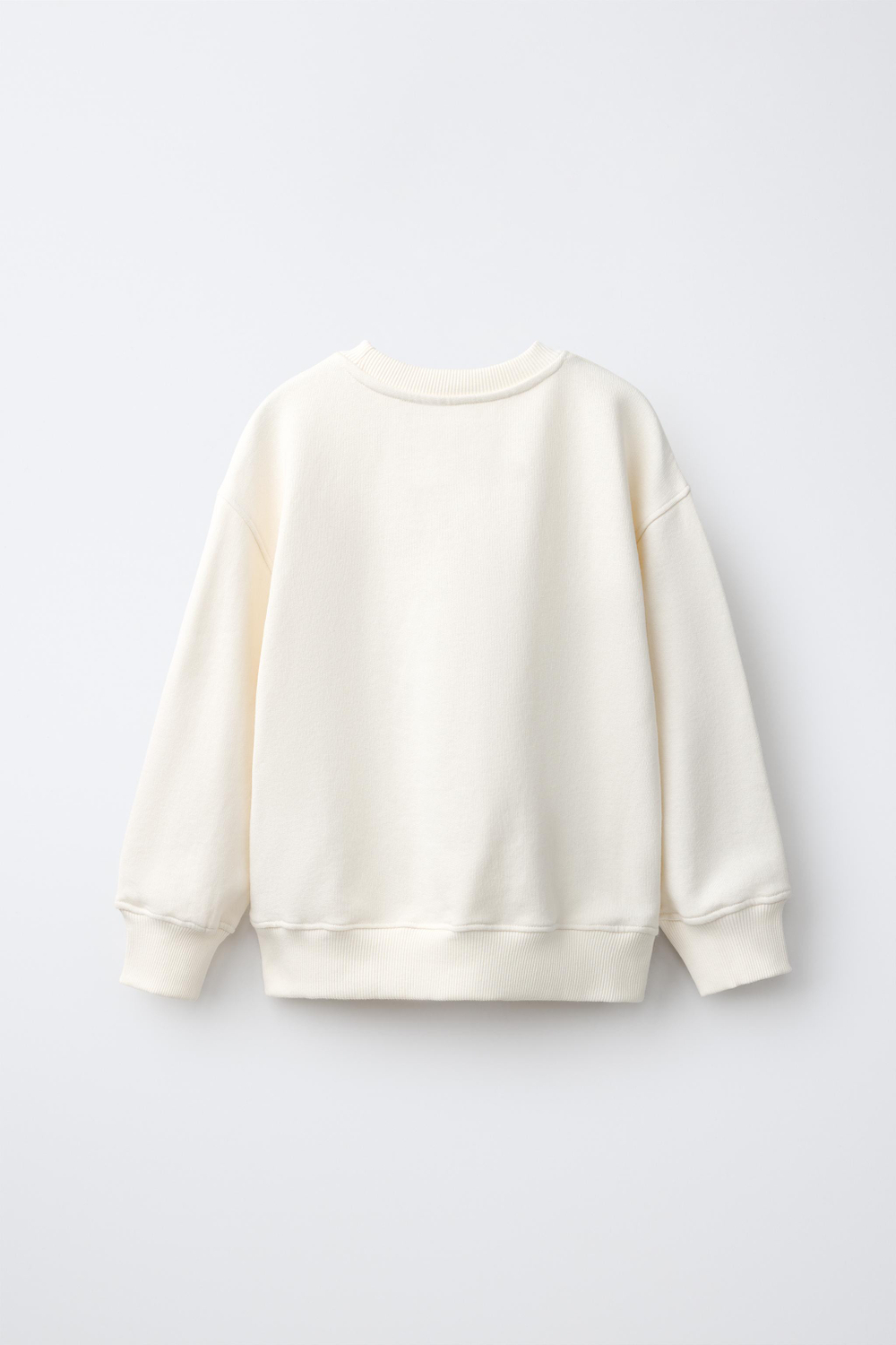 ZARA ТОЛСТОВКА С ЦВЕТОЧНОЙ АППЛИКАЦИЕЙ, ЭКРЮ