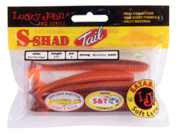 Виброхвосты съедобные LJ Pro Series S-SHAD TAIL 3.8in (9,6 см), цв. T48, 5 шт.