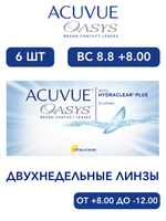 Двухнедельные контактные линзы Acuvue Oasys (уп. 6 линз)