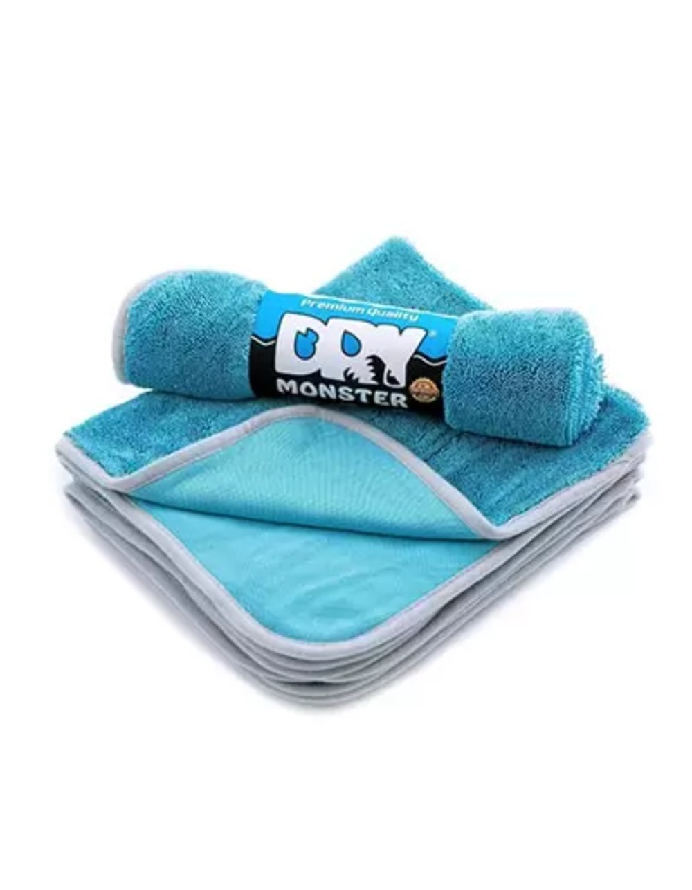 Dry Monster Синяя микрофибра для сушки с оверлоком 55x75см