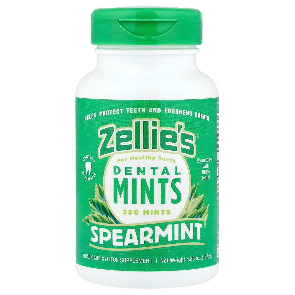 Zellie's, Dental Mints, мята колосистая, 250 шт.