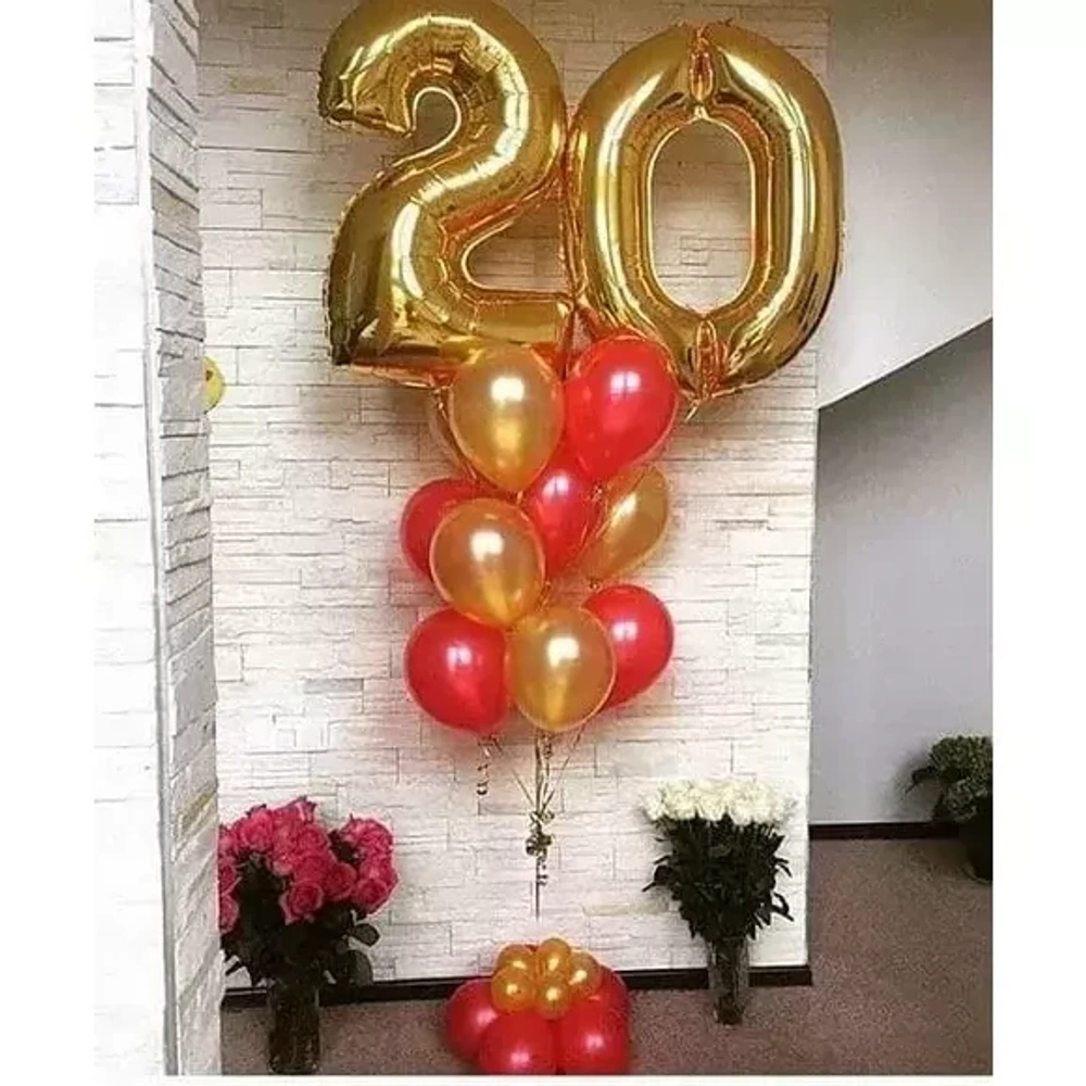 Букет к 20-летию — яркий и лаконичный