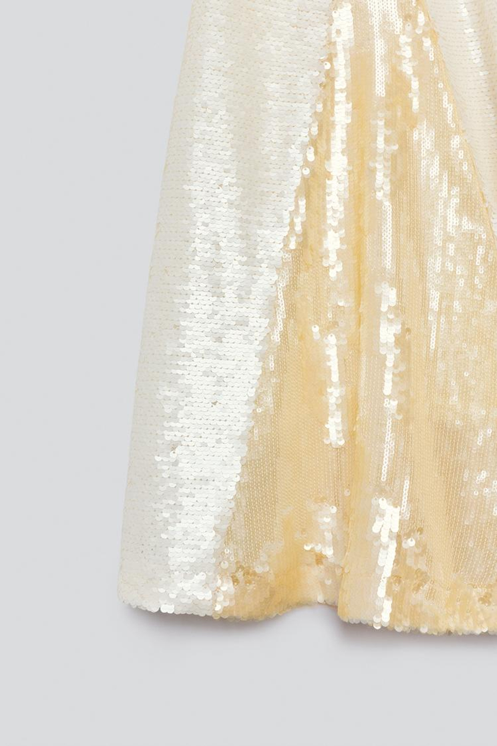 ZARA X BAISI GUADAGNINO ЮБКА С ПАЙЕТКАМИ, БЕЛЫЙ