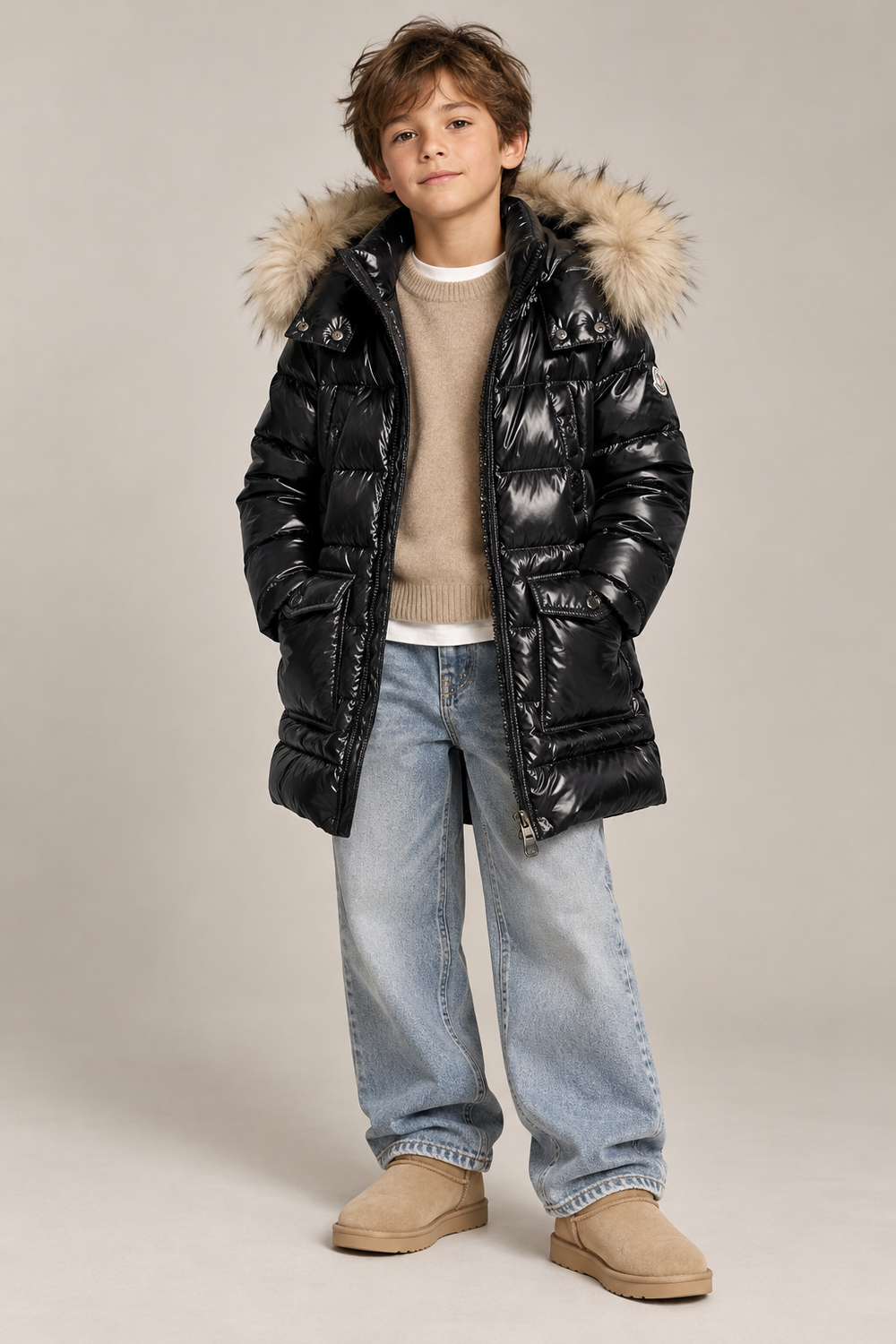 Пуховое пальто Moncler, 116-128